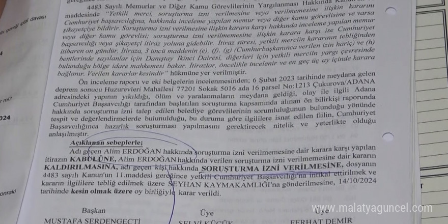 82 kişiye mezar olan binada imar müdürüne soruşturma izni verildi