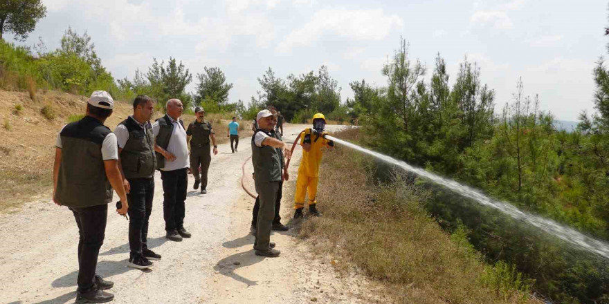 Adana’da orman yangını riskine karşı tatbikat gerçekleştirildi