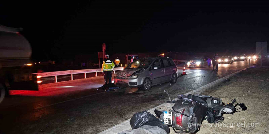 Adana’da otomobil motosiklete çarptı: 1 ölü, 3 yaralı