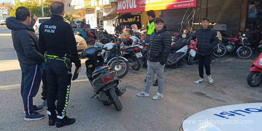 Afacanların düzenekli plakayla motosiklet turu polise takıldı