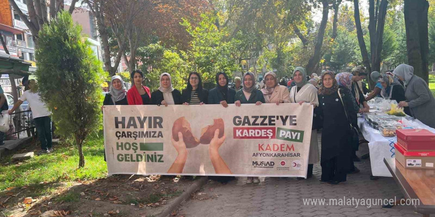 Afyonkarahisar’da Gazze için hayır çarşısı kuruldu