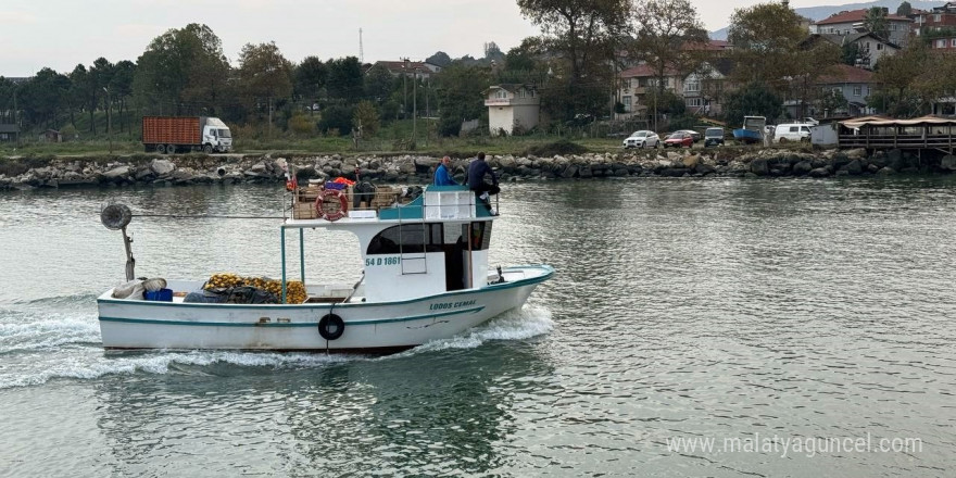 Ağına bol miktarda palamut takılan balıkçının görülmeye değer sevinci