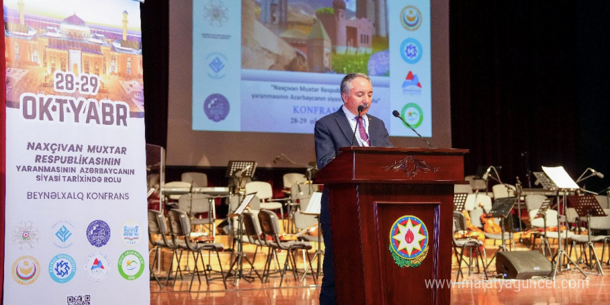 AİÇÜ Rektörü Prof. Dr. Karabulut, “Nahçıvan Özerk Cumhuriyetinin kuruluşunun Azerbaycan’ın Siyasi Tarihindeki Rolü” konferansına katıldı