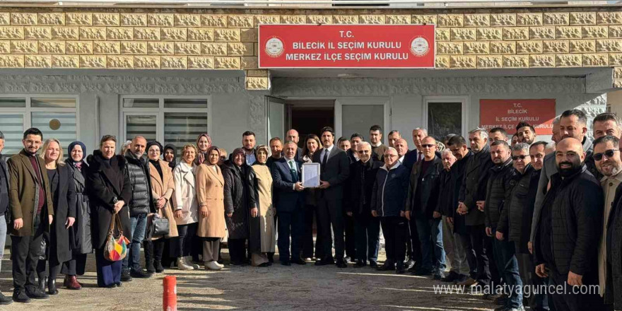 AK Parti Bilecik İl Başkanı Yıldırım, mazbatasını aldı