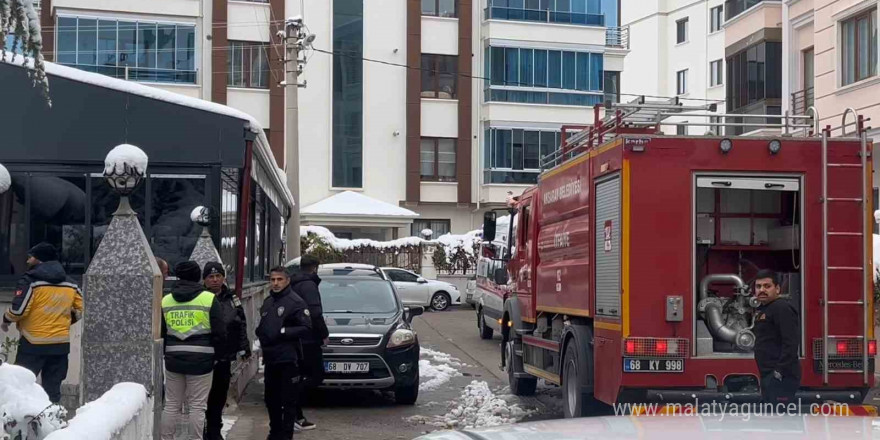 Aksaray’da öğretmenevinde yangın paniği