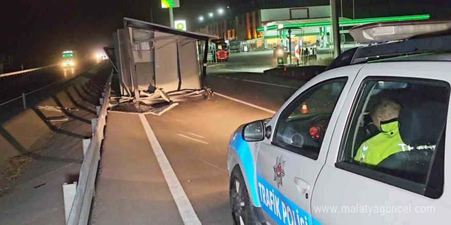 Aksaray’da polisin karayolunda konteyner mücadelesi