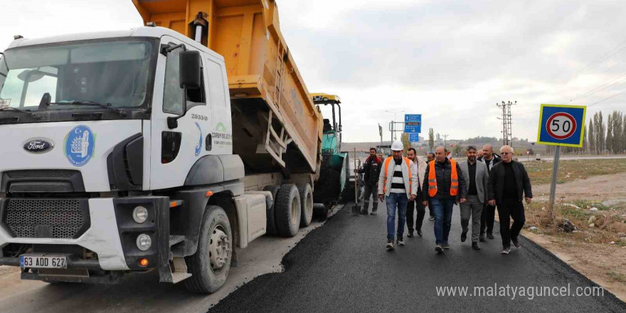 Alaca’da asfalt kaplamalar yenileniyor