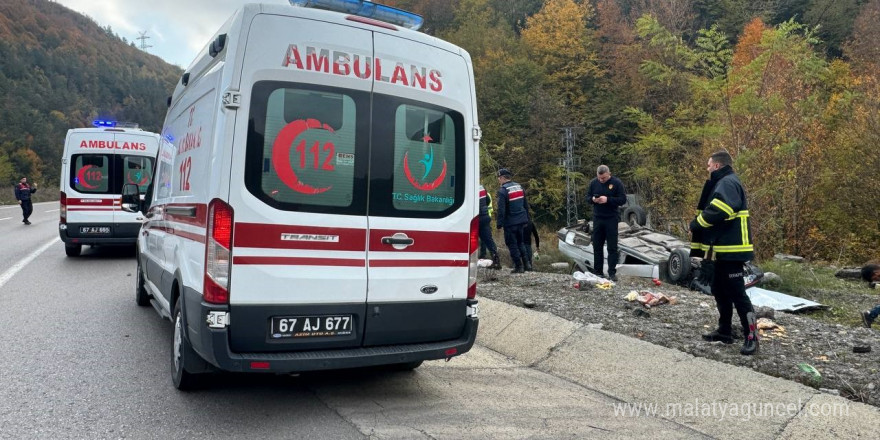 Alışverişten dönen yaşlı çift araçla takla attı