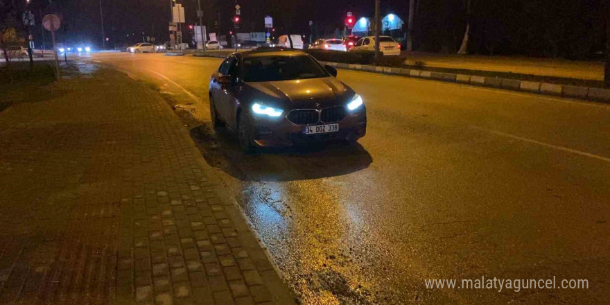 Alkollü sürücü polise zor anlar yaşattı