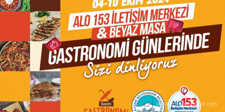 Alo 153 ve Beyaz Masa, Gastronomi Günleri’nde vatandaşı dinleyecek