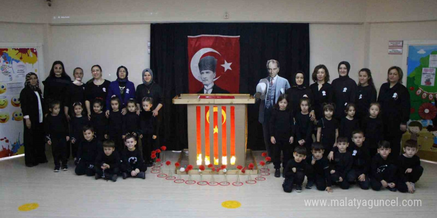 Amasya’da anaokulu öğrencileri Atatürk’ü şiirlerle andı