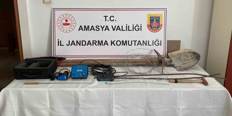 Amasya’da kaçak kazı operasyonu: 11 gözaltı