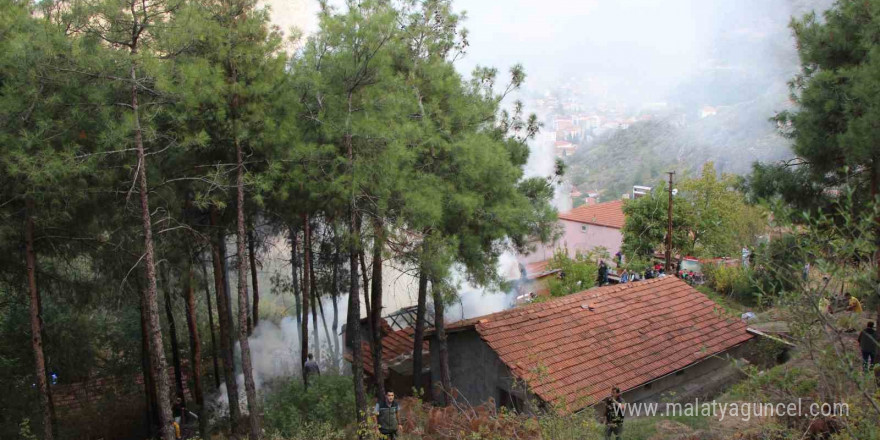 Amasya’da ormana bitişik 3 ev yangında kül oldu