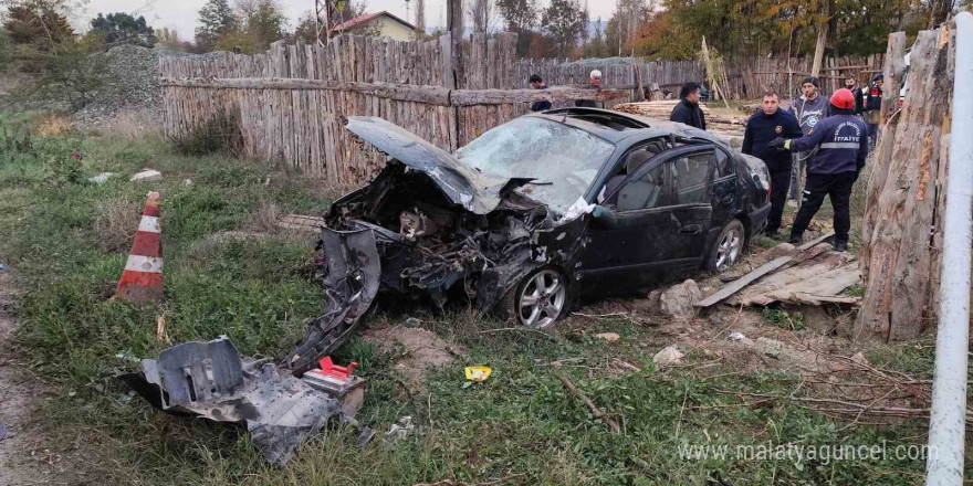 Amasya’da otomobil takla attı: 4 yaralı