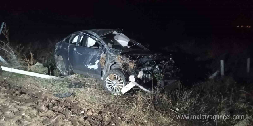 Amasya’da otomobil tarlaya uçtu: 1 ölü