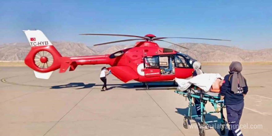 Ambulans helikopter 26 yaşındaki hasta için havalandı