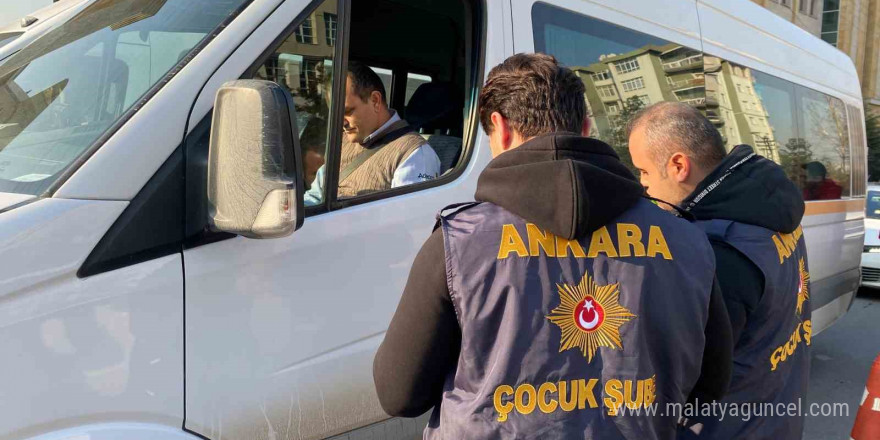 Ankara’da okul servisleri denetlendi