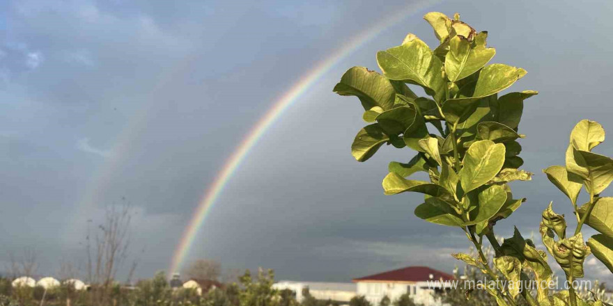 Antalya’da çifte gökkuşağı sürprizi