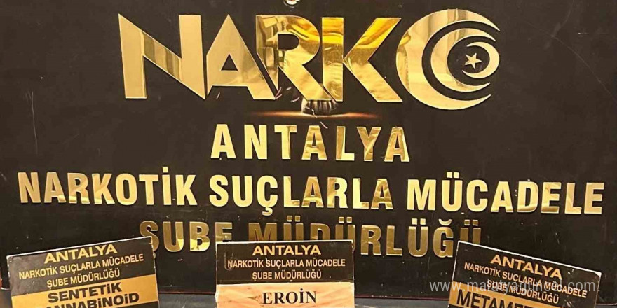 Antalya’da eş zamanlı narkotik operasyonu