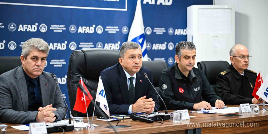 Antalya’da İl Afet ve Acil Durum Koordinasyon Kurulu Toplantısı gerçekleştirildi