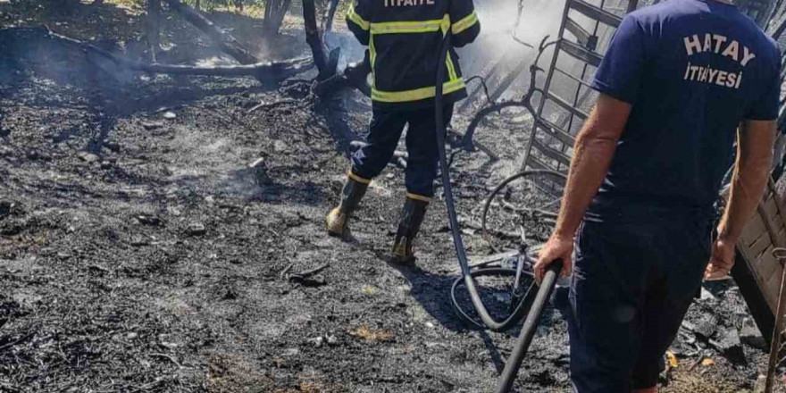 Arsuz’da bahçe yangını