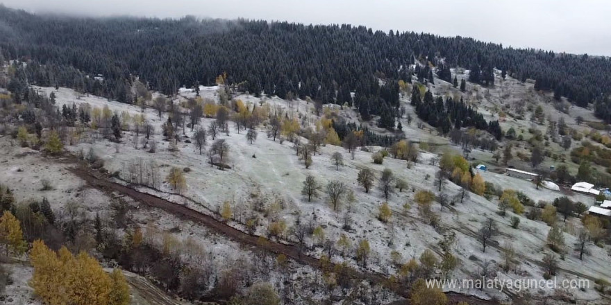 Artvin’de sonbahar ve kış manzaraları aynı karede