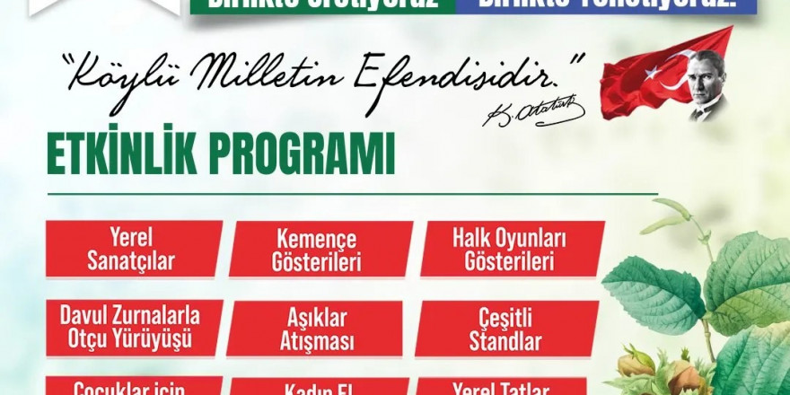 Atakum Belediyesi’nden 1. Fındık Festivali