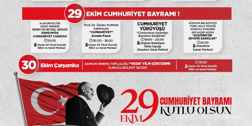 Atakum’da 29 Ekim’e özel program