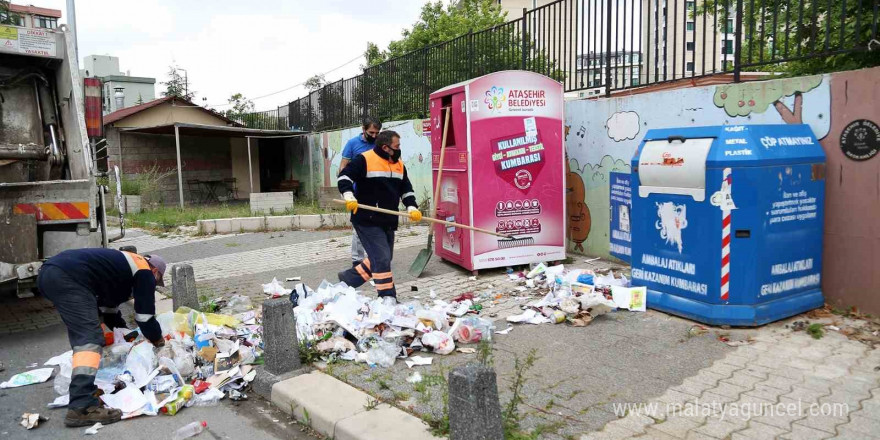 Ataşehir’de temizlik hareketi: Günlük 500 tona yakın çöp toplanıyor