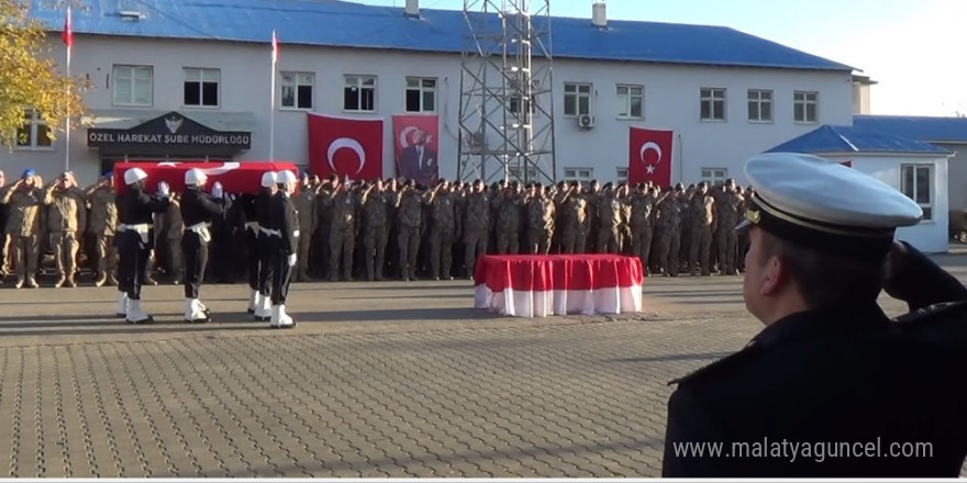 Atış eğitimi sırasında şehit olan polis için tören düzenlendi