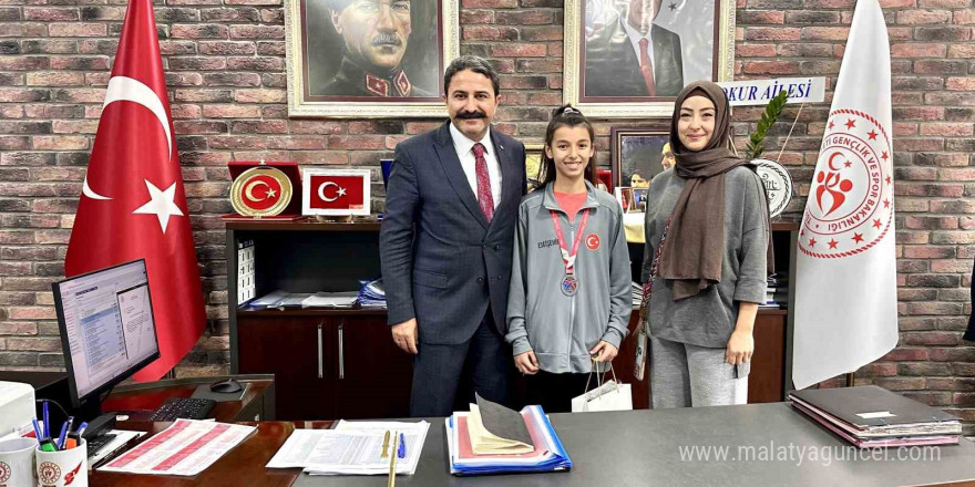 Avrupa ikincisi olan genç sporcudan İl Müdürü Kalın’a ziyaret