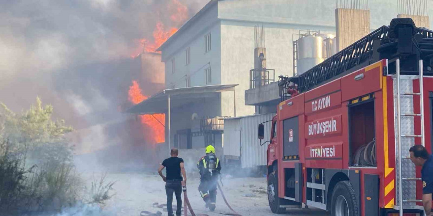 Aydın’da depo yangını