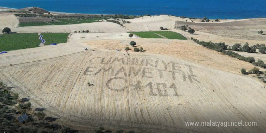 Ayvacık’ta köylülerden anlamı 29 Ekim videosu