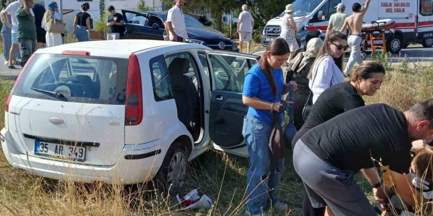 Ayvalık’ta trafik kazası: 2 yaralı