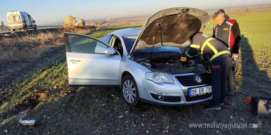 Babaeski’de tırla çarpışıp tarlaya savrulan otomobilin sürücüsü öldü