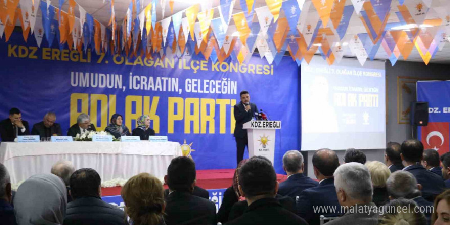 Bakan Yumaklı, AK Parti Karadeniz Ereğli İlçe Başkanlığı kongresinde konuştu