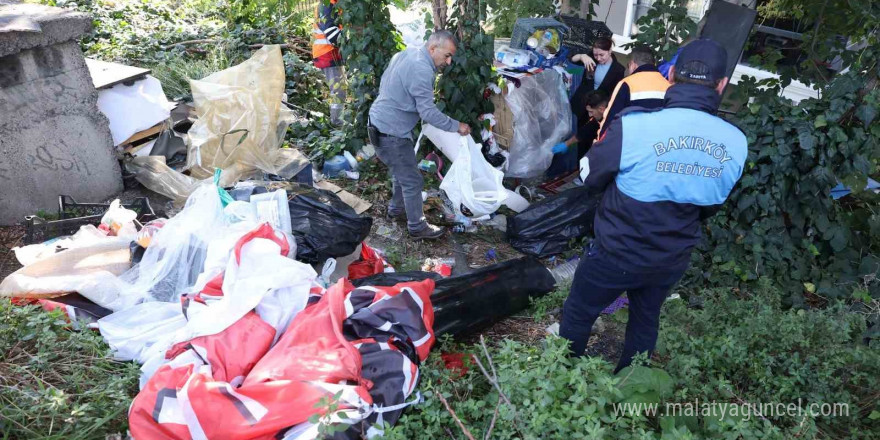 Bakırköy Belediyesi Zabıt Müdürlüğü ekipleri çevre düzenine uygunsuz barınma alanlarına müdahale ediyor