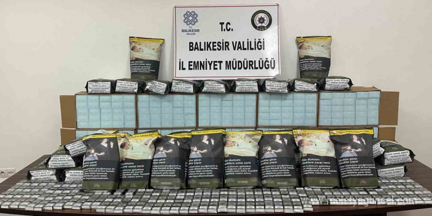 Balıkesir’de kaçak tütün ve makaron operasyonu: 1 şahıs tutuklandı