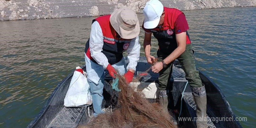 Barajda 550 metrelik hayalet ağ ele geçirildi