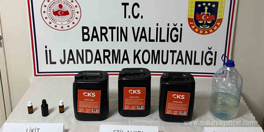 Bartın’da 15 litre etil alkol ele geçirildi