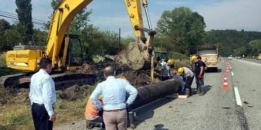 Bartın’da su ishale hattında bakım ve onarım çalışma yapıldı