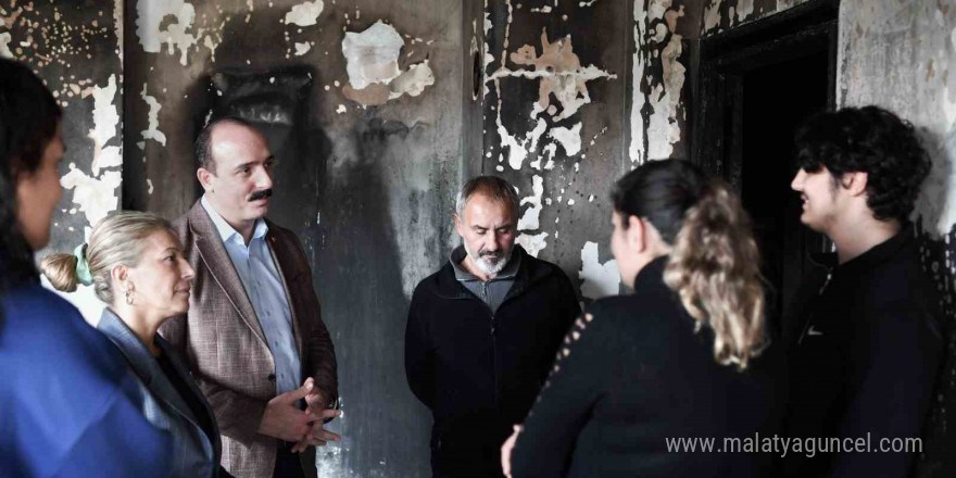 Başkan Kotan’dan evi yanan aileye destek sözü