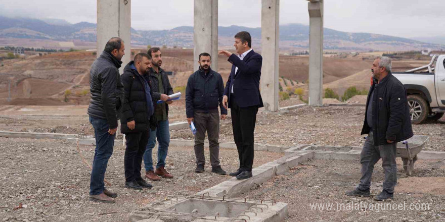 Başkan Tutdere, kesimhane ve hayvan pazarı inşaat çalışmalarını yerinde inceledi