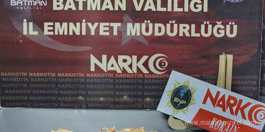 Batman’da üzerinde uyuşturucu madde ele geçirilen şahıs tutuklandı