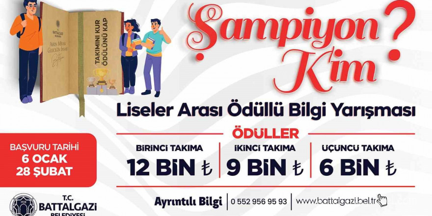 Battalgazi Belediyesi’nden liselerarası bilgi yarışması