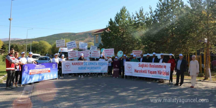 Bayburt’ta sağlık yaşama dikkat çekmek için yürüyüş yapıldı