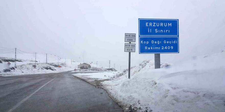 Bayburt’un yüksek kesimlerinde kar yağışı etkili oldu