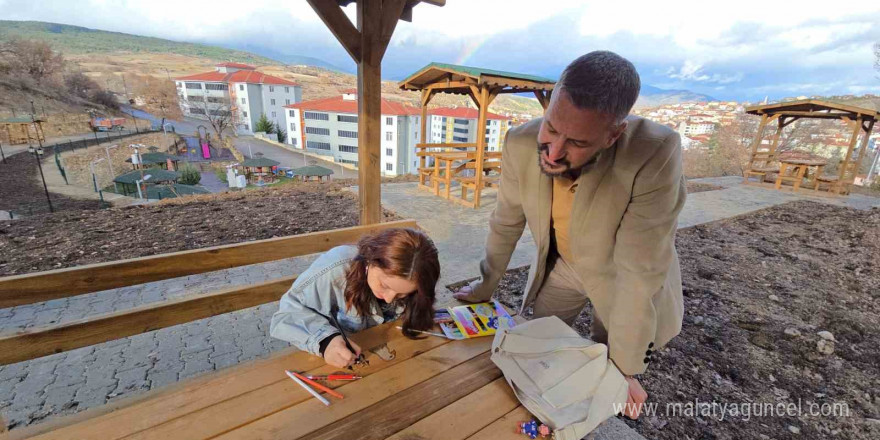 Belediye Başkanı yeni kurduğu parktaki kamelyaya çizilen resmi görünce, sosyal medyadan iş çağrısında bulundu