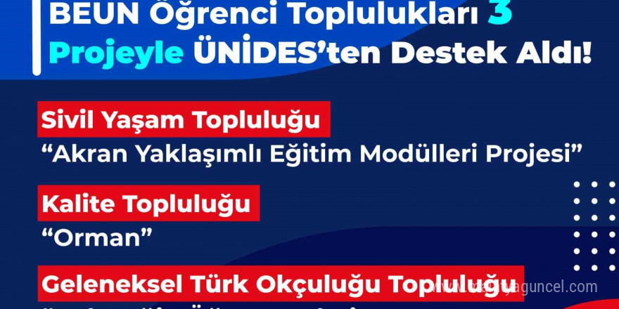 BEUN Öğrenci Toplulukları 3 Projeyle ÜNİDES’ten destek aldı