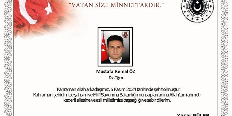 Beykoz Su Altı Savunma Komutanlığı’nda meydana gelen kazada 1 asker şehit oldu